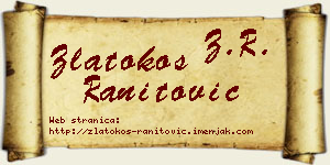 Zlatokos Ranitović vizit kartica